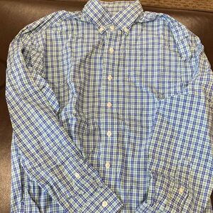 Vineyard Vines Blue and Green Plaid Button-Down Shirt